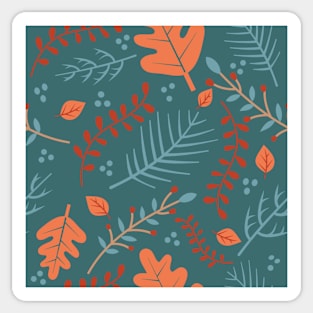 Autumn Leaves Detail Pattern Sticker